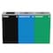 Alpine Industries 87 Gal. 3-Stream Steel Blue Cans & Bottles, Green Compost, and Black Commercial Trash Can Station ALP4450-BLK-KIT29 - alternate 1